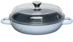 Riess Schmorpfanne mit Glasdeckel 28cm SKY BLUE