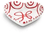 Gmundner Keramik Rotgeflammt, Herzschale (L:10cm)