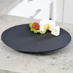KESPER Buffet-Platte Schiefer, H&ouml;he 8-10 mm, rund, &oslash;: 355 mm