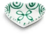 Gmundner Keramik Gr&uuml;ngeflammt, Herzschale (L:10cm)