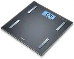 BEURER Fettanalysewaageb.180kg Glas LCD-Anz BMI 10Speicher sw BF 180