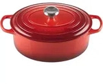Le Creuset BR&Auml;TER OVAL SIGNATURE 29 CM KIRSCHROT