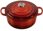 Le Creuset Signature Br&auml;ter rund 20 cm kirschrot