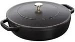 Staub Schmorpfanne Chistera, 24 cm | rund | Gusseisen | Schwarz