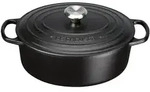 Le Creuset BR&Auml;TER OVAL SIGNATURE 29 CM SCHWARZ