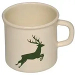 Riess Becher 3/8L &Oslash;8cm Hirsch Gr&uuml;n Emaille