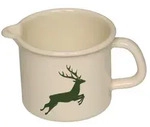 Riess Schnabeltopf &Oslash;9cm 1/2L Hirsch Gr&uuml;n Emaille
