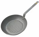 De Buyer Grillpfanne Mineral B Element 32 cm Eisenpfanne gerippt