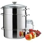 Kelomat Dampfentsafter 3 teilig &Oslash;27 cm 10 Liter Edelstahl Glasdeckel Induktion