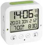 TFA 60.2528.02 Bingo wei&szlig; Funk Wecker mit Temperatur