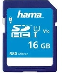 HAMA SDHC Karte UHS-I 80MB/s 16GB blau SDHC 16GB CLASS 10 124134