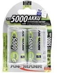 ANSMANN - Batterie 2 x D - NiMH - (wiederaufladbar) - 5000 mAh
