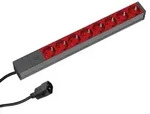 Bachmann 19-Steckdosenleiste ALU, 8-fach, f&uuml;r USV, 2,0m, ohne Schalter"