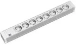 Bachmann 19-Steckdosenleiste PVC 1,5HE, 8-fach, lichtgrau 2,0m, ohne Schalter"