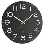 TFA Funk-Wanduhr Batteriebetrieb 31cm schwarz