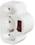Hama 3-fach Multistecker mit Schalter Steckdosenverteiler 2x Euro-, 1x Schuko-Do...