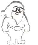 St&auml;dter Ausstecher Weihnachtsmann Edelstahl 9 cm