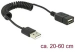 Delock Verl&auml;ngerungskabel USB 2.0-A Stecker / Buchse Spiralkabel