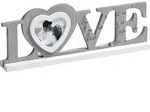 Walther Love Schriftzug 8x7,7 Holz Portrait grau YF199D