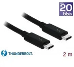 Delock Kabel Thunderbolt&trade; 3 USB-C&trade; Stecker > USB-C&trade; 2,0m