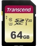Transcend 500S - Flash-Speicherkarte - 64 GB - Video Class V30 / UHS-I U3 / Clas...