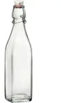 BORMIOLI ROCCO Swing Flasche mit B&uuml;gelverschluss, 4-Kant, Inhalt: 0,50 Liter