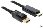 Delock Kabel Displayport 1.1 Stecker > High Speed HDMI-A Stecker Passiv 3 m