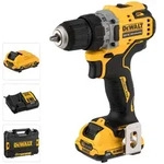 DEWALT DCD701D2-QW Akku-Bohrer 2x 12V 2Ah XR TSTAK Schwarz, Gelb