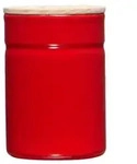 Riess Vorratsdose mit Eschenholzdeckel &Oslash;8cm 0,49L Tomato Emaille