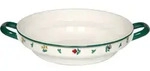Riess Bauernsch&uuml;ssel flach &Oslash;28cm Gmundner Streublumen Emaille