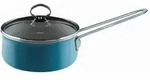 Riess Nouvelle Aquamarin Stielkasserole mit Glasdeckel &Oslash;16cm, 1 Liter Emaille...