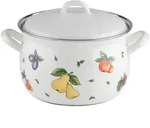 Riess Fleischtopf mit Deckel &Oslash;18cm 2,5 Liter Emaille Country Fruit Garden