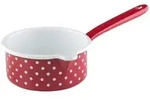 Riess Country P&uuml;nktchen Rot Stielkasserolle &Oslash;14cm, 0.75 Liter mit Ausguss...