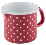 Riess Schnabeltopf &Oslash;12cm 1L P&uuml;nktchen Rot Emaille