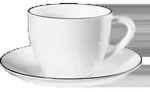 ASA Cappuccinotasse mit Unterteller ligne noire