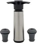 Vacu Vin Weinpumpe Edelstahl (1 Pumpe, 2 Stopfen)