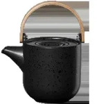 ASA Teekanne mit Holzgriff, kuro 14,5 x 10,7 cm, h. 12 cm, 0,6 l.