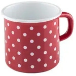 Riess Becher 3/8L &Oslash;8cm P&uuml;nktchen Rot Emaille