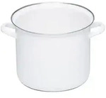 Riess Topf mit Chromrand &Oslash;22cm 6L Weiss Emaille
