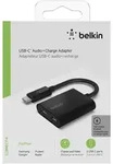 Belkin Connect Audio + Charge - USB-C auf USB-C Kopfh&ouml;rer-/Ladeadapter - Audio/U...