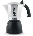 Bialetti Brikka, Mokka-Kanne, 0,1 l, Schwarz, Edelstahl, Aluminium, 2 Tassen,...