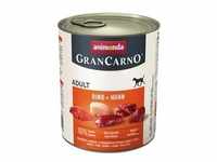 animonda Gran Carno Adult Rind + Hirsch mit Apfel 6 x 800g Dose Hundenassfutter