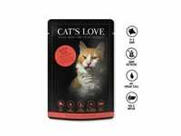 Sparpaket Cat's Love Adult Rind Pur mit Distelöl & Löwenzahn 24x85g Beutel