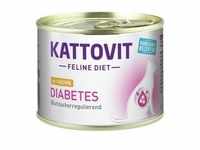 Sparpaket KATTOVIT Feline Diet Diabetes Huhn 24 x 185g Dose Katzennassfutter