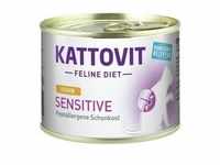 Sparpaket KATTOVIT Feline Diet Sensitive (hypoallergene Schonkost) Huhn 24 x 185g