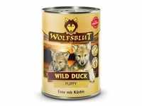 Sparpaket WOLFSBLUT Wild Duck & Turkey Puppy Ente & Truthahn mit Kürbis 12x395g
