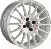 OZ SUPERTURISMO WRC race white + red lettering 7.0Jx17 4x100 ET40