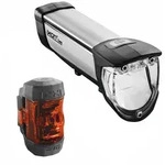 Busch+M&uuml;ller LED-Batterieleuchtenset Ixon Core/Ixxi Silber mit Ladeger&auml;t und...