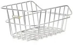 Hinterradkorb Basil Cento Aluminium 45x32,5x21cm, alufarbig, weitmaschig