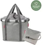 Vorderradkorb BIKEBASKET, KLICKfix, herringbone grey, Asista, 0303HG